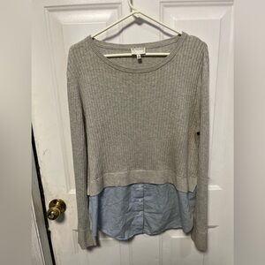 Vintage Witchery Gray and Blue Layered Sweater